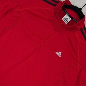 Adidas Response Clima365 1/4 Zip Pullover Men's L Red Running Techwear 2008